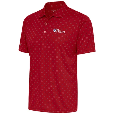Men's Antigua  Red Pennsylvania Quakers Spark Polo