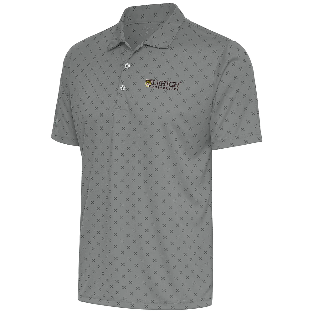 Men's Antigua Steel Lehigh Mountain Hawks Spark Polo