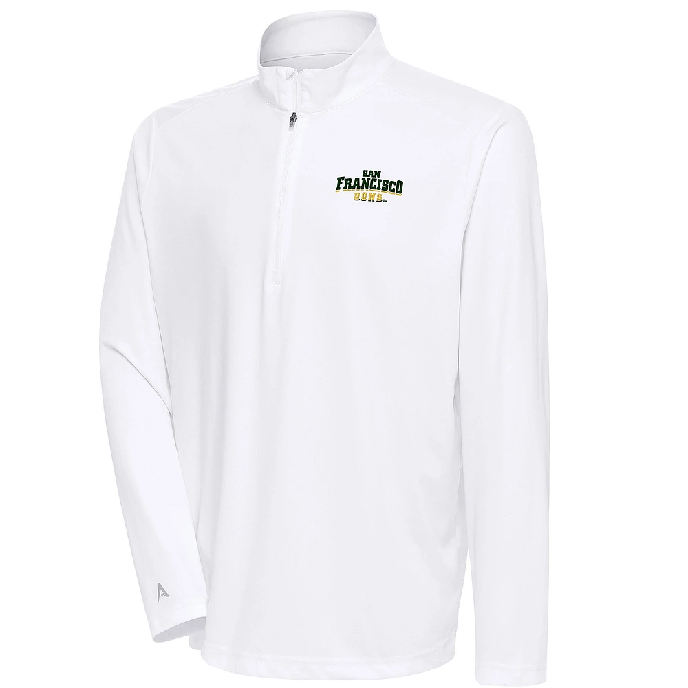 Men's Antigua San Francisco Dons Tribute Quarter-Zip Top