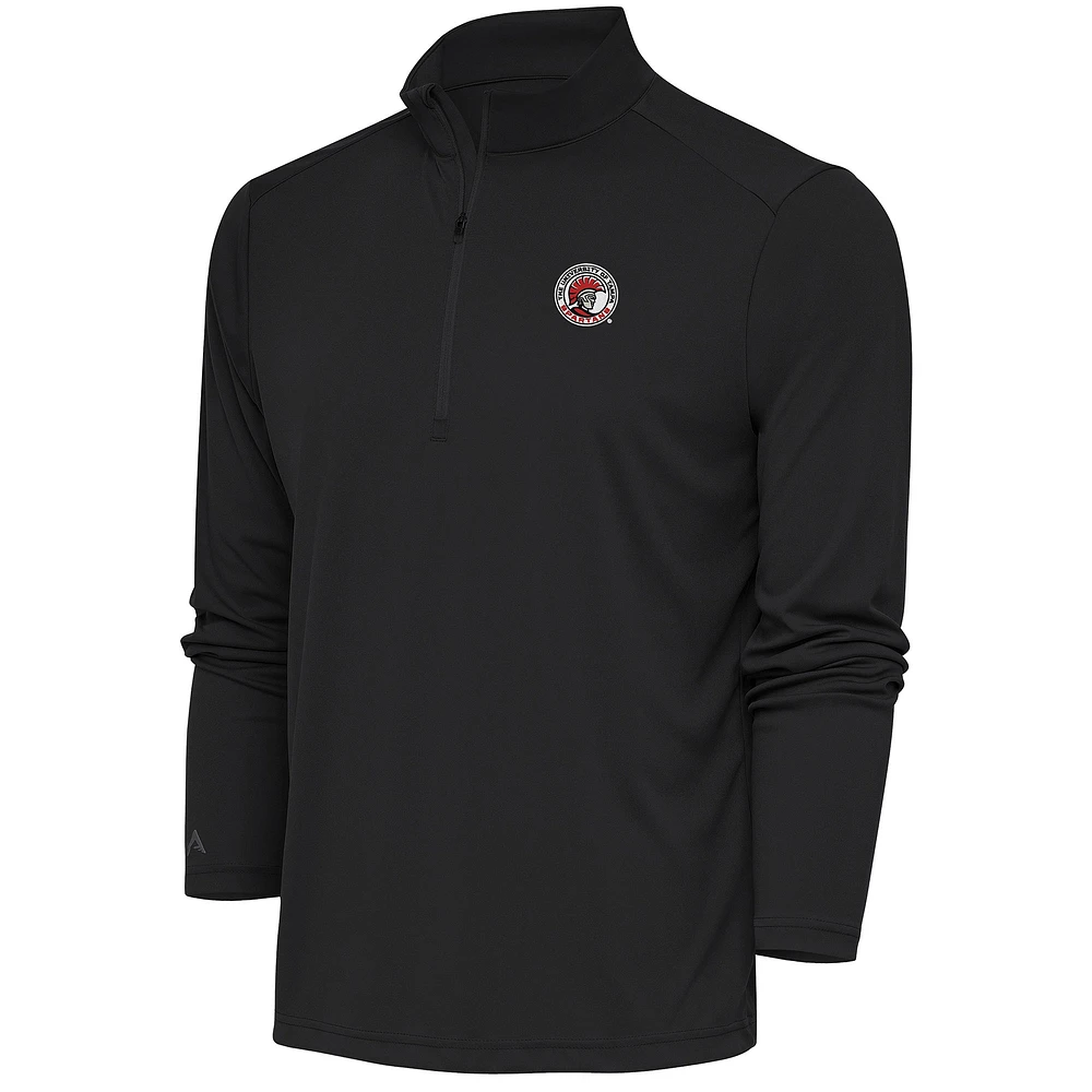 Men's Antigua Charcoal Tampa Spartans Tribute Quarter-Zip Top