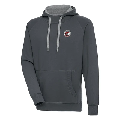 Men's Antigua Charcoal Tampa Spartans Victory Pullover Hoodie
