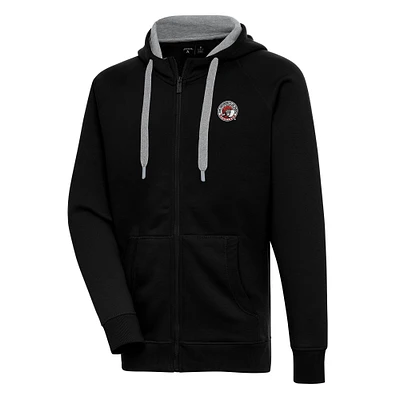 Men's Antigua Black Tampa Spartans Victory Full-Zip Hoodie