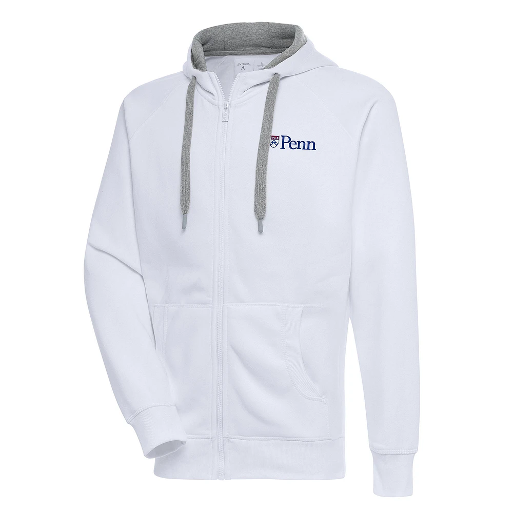 Men's Antigua Pennsylvania Quakers Victory Full-Zip Hoodie