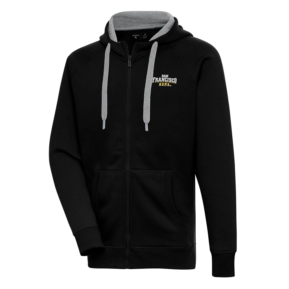 Men's Antigua San Francisco Dons Victory Full-Zip Hoodie