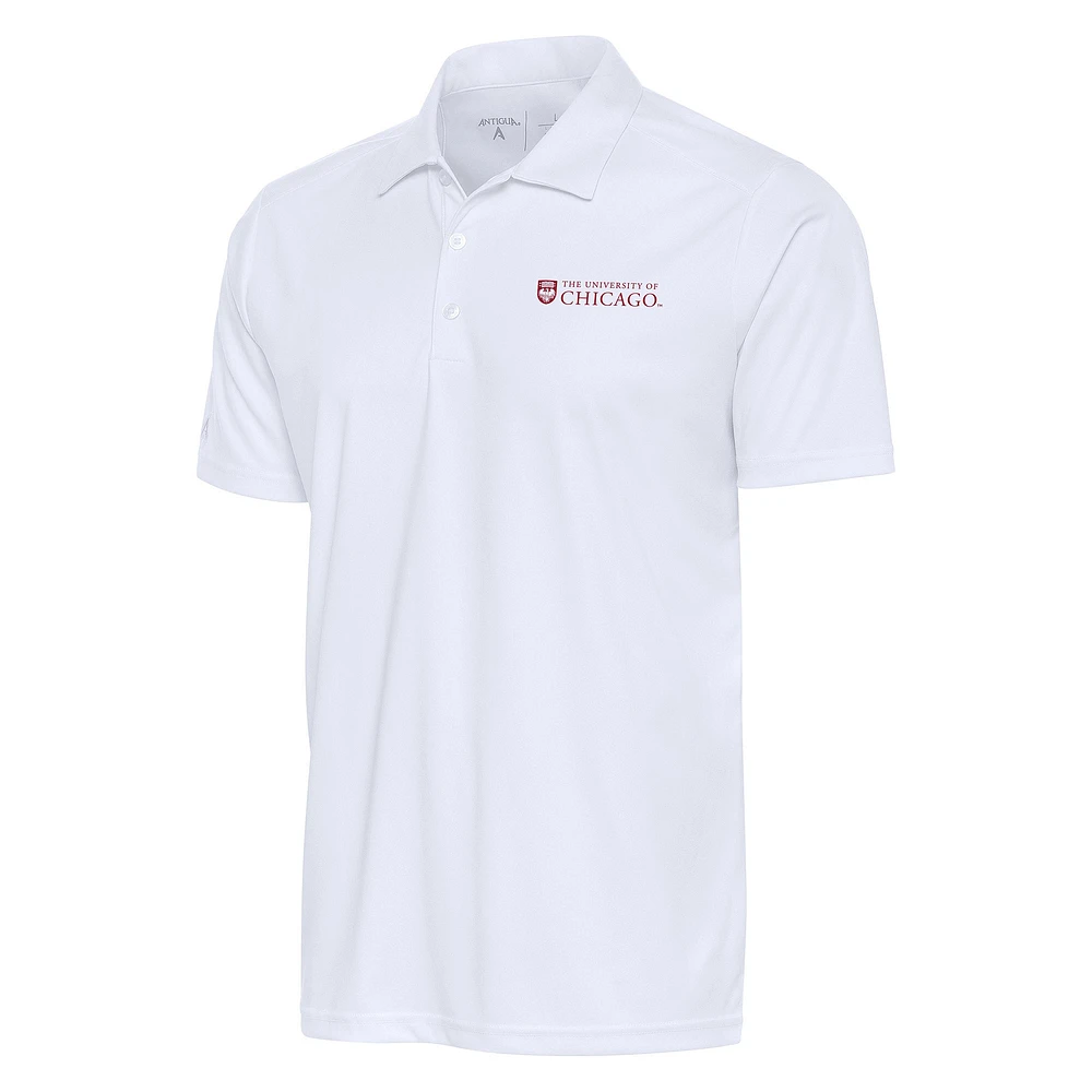 Men's Antigua White UChicago Maroons Tribute Polo