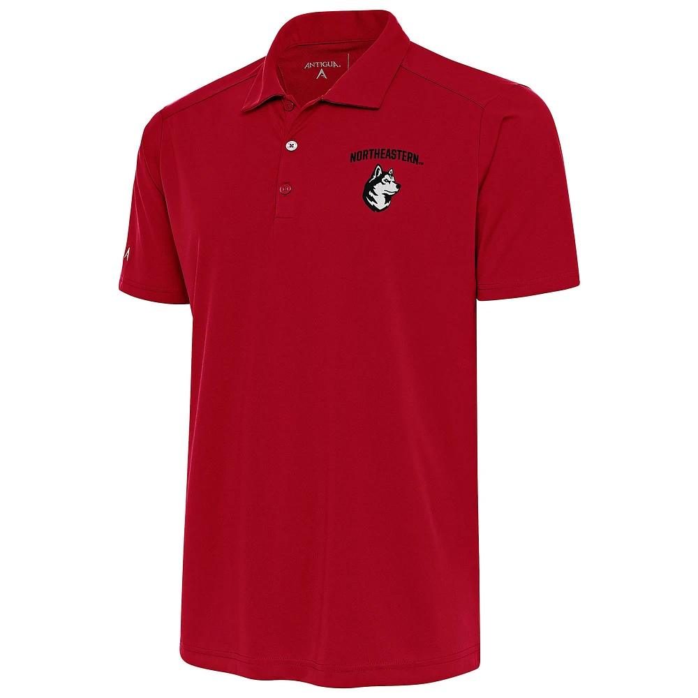 Men's Antigua Red Northeastern Huskies Tribute Polo