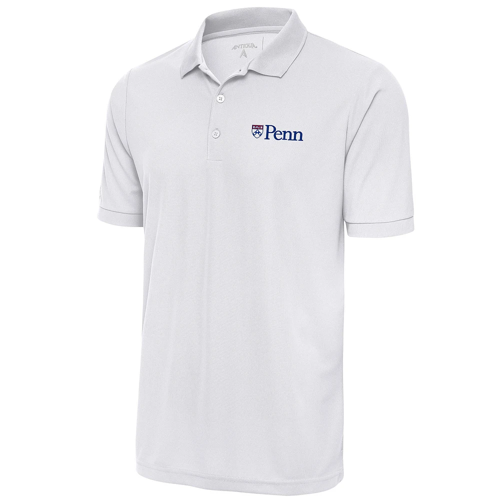 Men's Antigua White Pennsylvania Quakers Legacy Pique Polo
