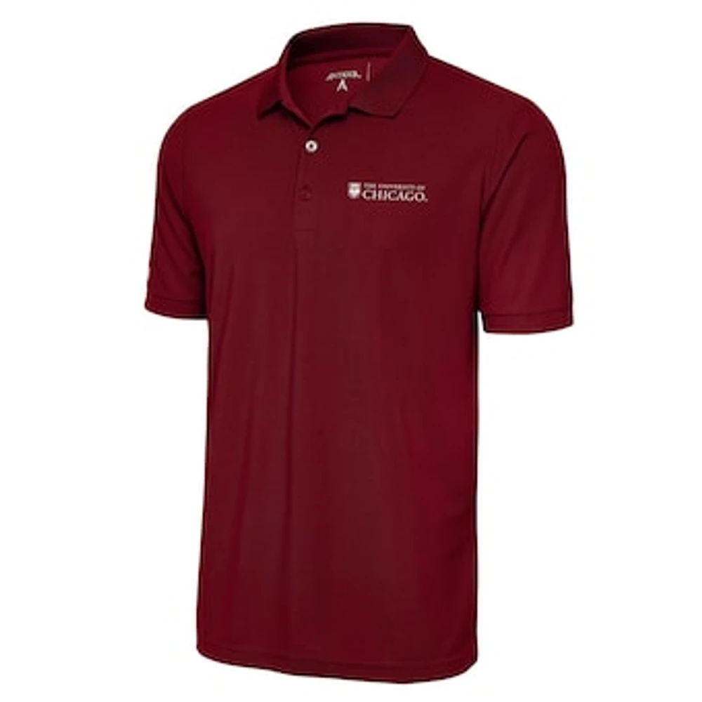 Men's Antigua Maroon UChicago Maroons Legacy Pique Polo