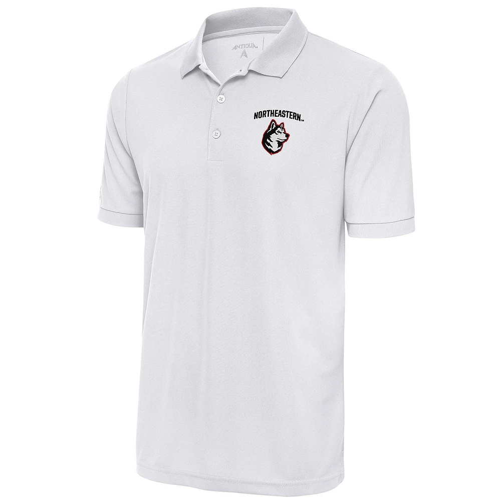 Men's Antigua White Northeastern Huskies Legacy Pique Polo