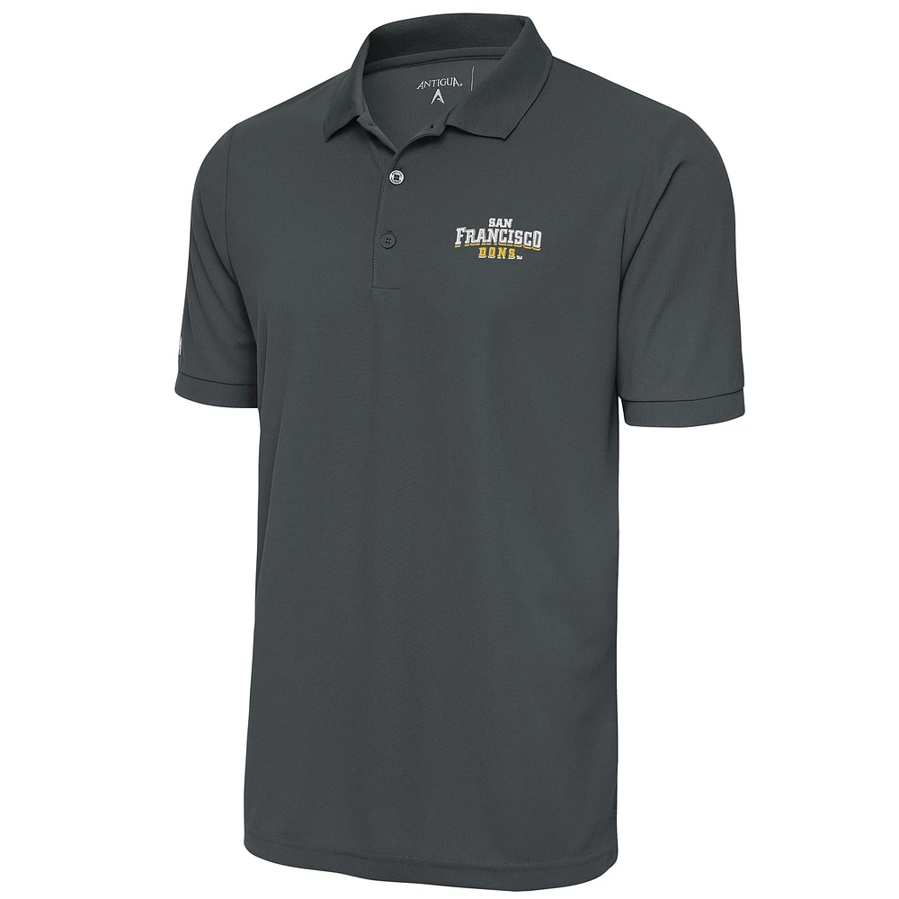 Men's Antigua Pewter San Francisco Dons Legacy Pique Polo
