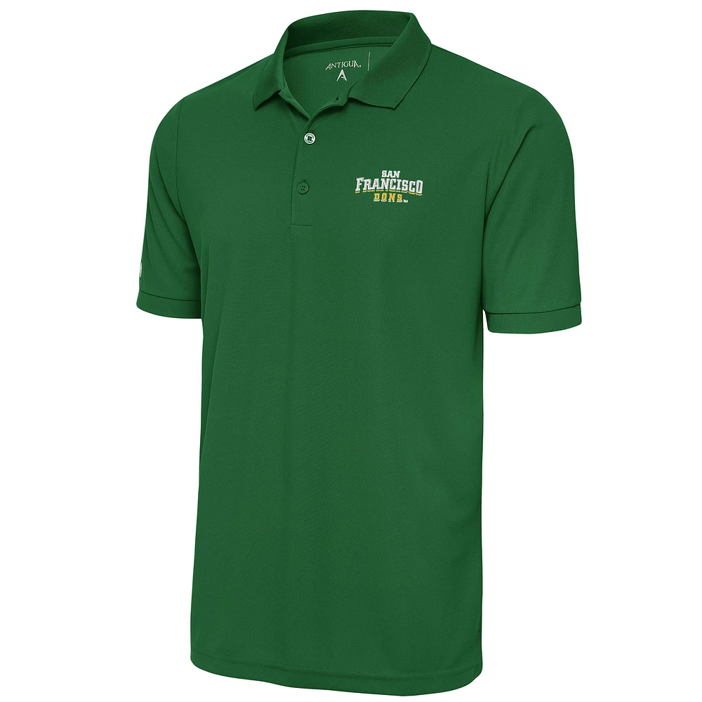 Men's Antigua Hunter Green San Francisco Dons Legacy Pique Polo