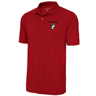 Men's Antigua  Red Northeastern Huskies Big & Tall Legacy Pique Polo