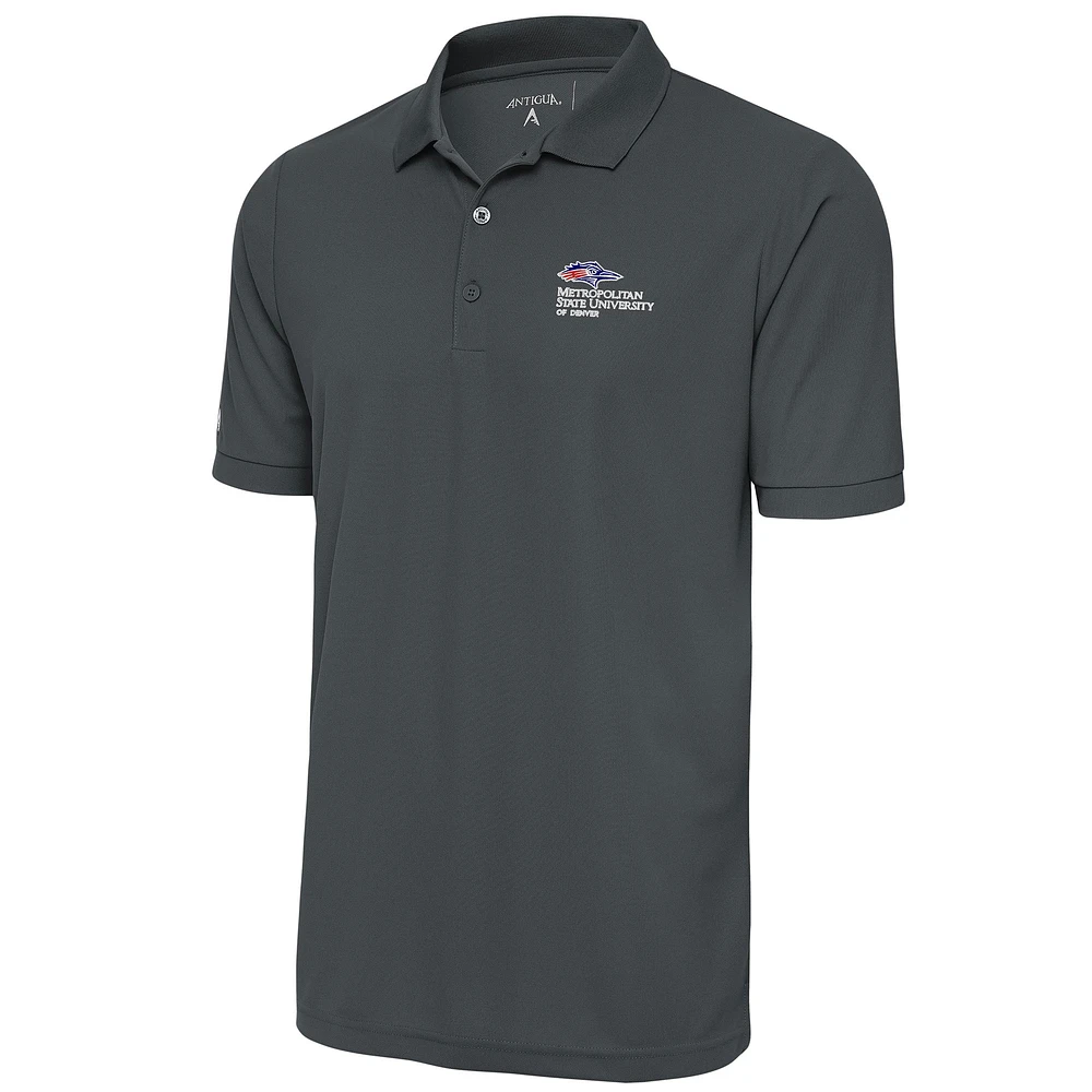 Men's Antigua Pewter MSU Denver Roadrunners Big & Tall Legacy Pique Polo