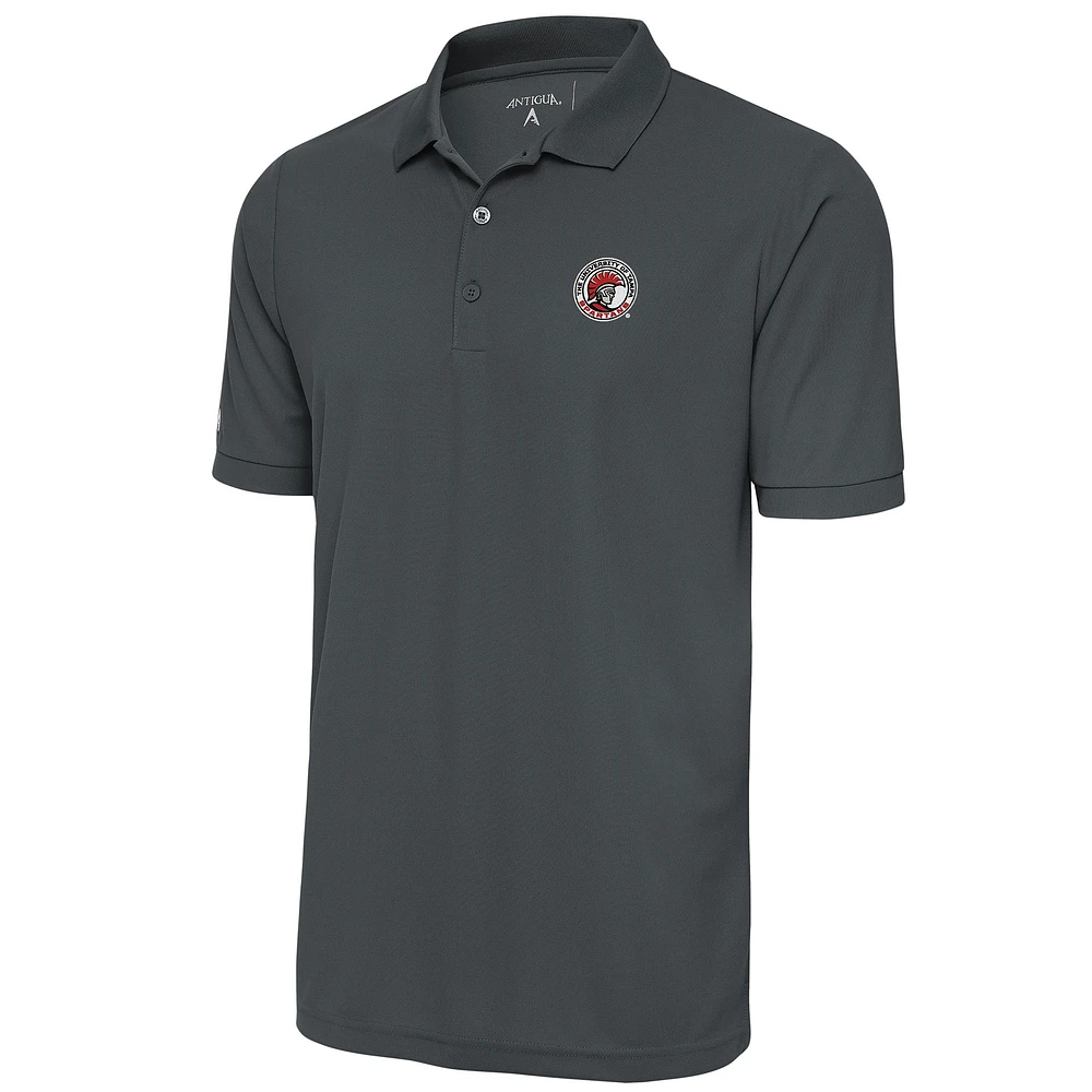 Men's Antigua Pewter Tampa Spartans Big & Tall Legacy Pique Polo