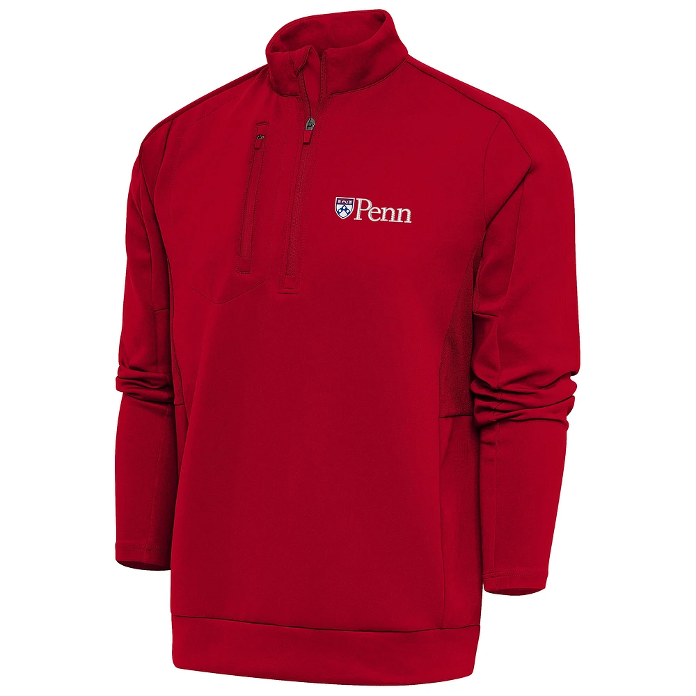 Men's Antigua Pennsylvania Quakers Generation Quarter-Zip Pullover Top