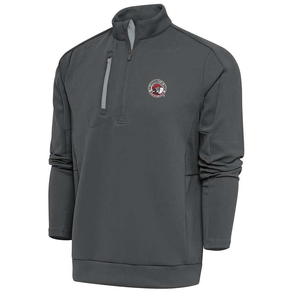 Men's Antigua /Pewter Tampa Spartans Generation Quarter-Zip Pullover Top