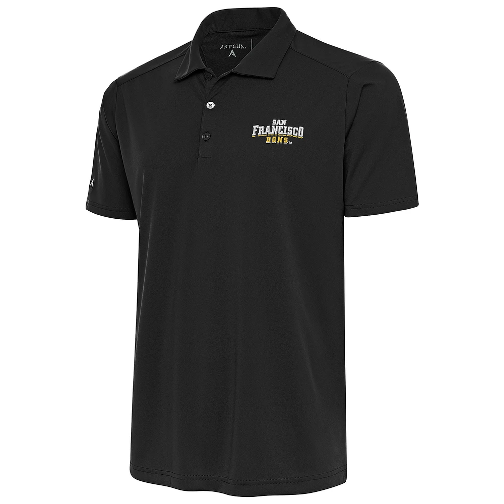Men's Antigua Charcoal San Francisco Dons Big & Tall Tribute Polo