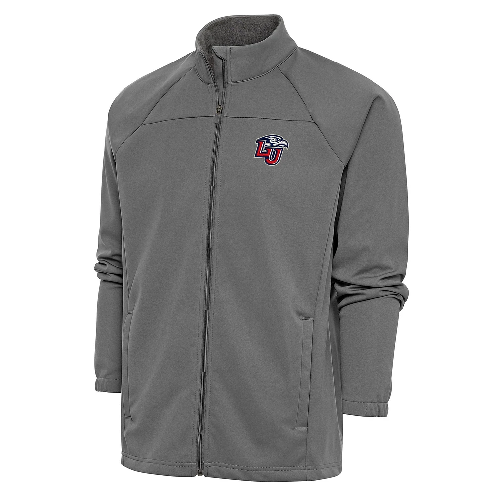 Men's Antigua Steel Liberty Flames Links Full-Zip Golf Jacket