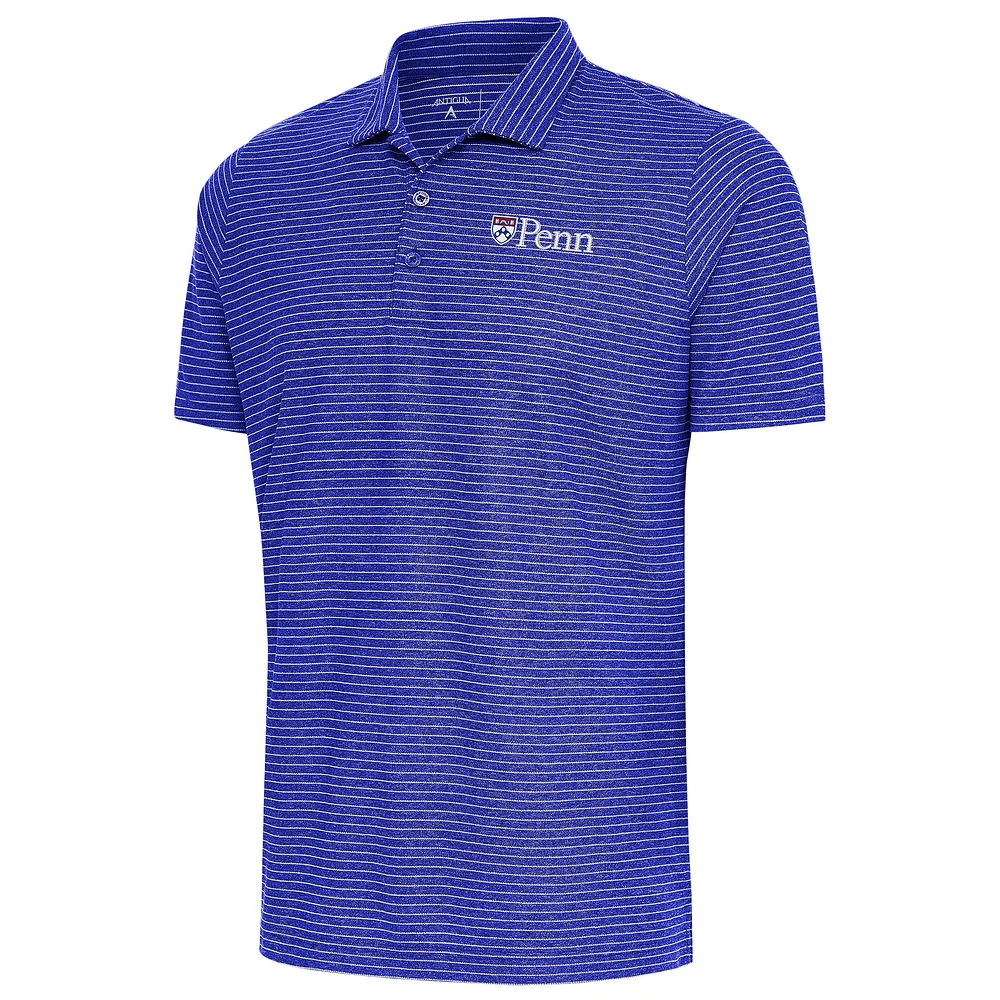 Men's Antigua Heather Royal Pennsylvania Quakers Esteem Polo