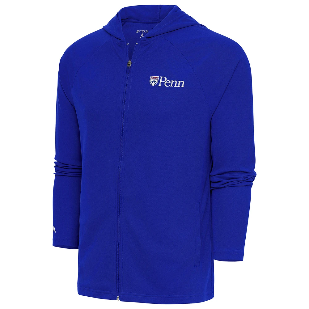 Men's Antigua Royal Pennsylvania Quakers Legacy Full-Zip Hoodie