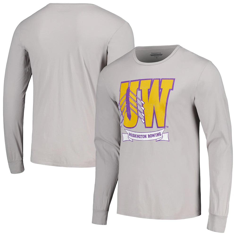 Men's Blue 84 Gray Washington Huskies Rowing the Boys Boat Long Sleeve T-Shirt