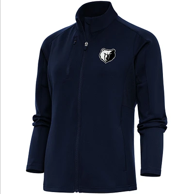 Women's Antigua Navy Memphis Grizzlies Brushed Metallic Generation Full-Zip Jacket