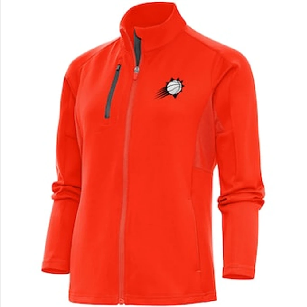 Women's Antigua Orange Phoenix Suns Brushed Metallic Generation Full-Zip Jacket