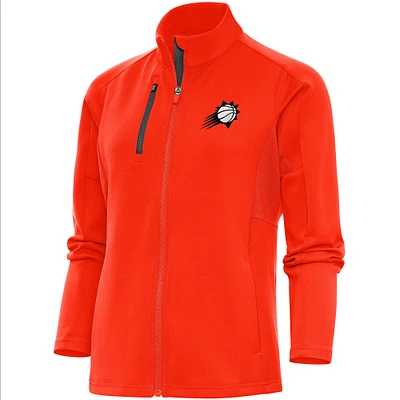 Women's Antigua Orange Phoenix Suns Brushed Metallic Generation Full-Zip Jacket