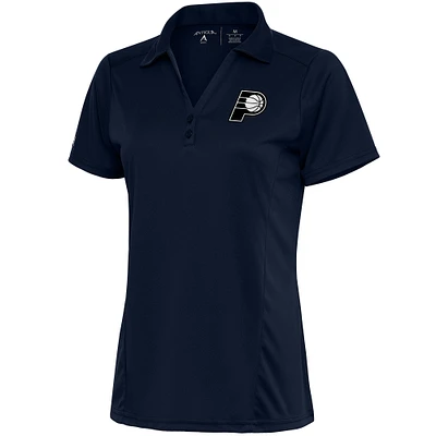 Women's Antigua Navy Indiana Pacers Brushed Metallic Tribute Polo