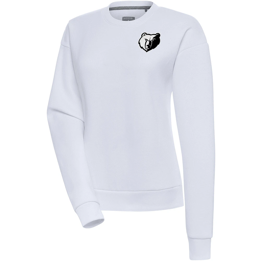 Women's Antigua Memphis Grizzlies Brushed Metallic Victory Pullover Sweatshirt
