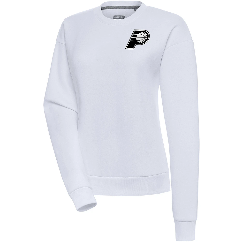 Women's Antigua Indiana Pacers Brushed Metallic Victory Pullover Sweatshirt