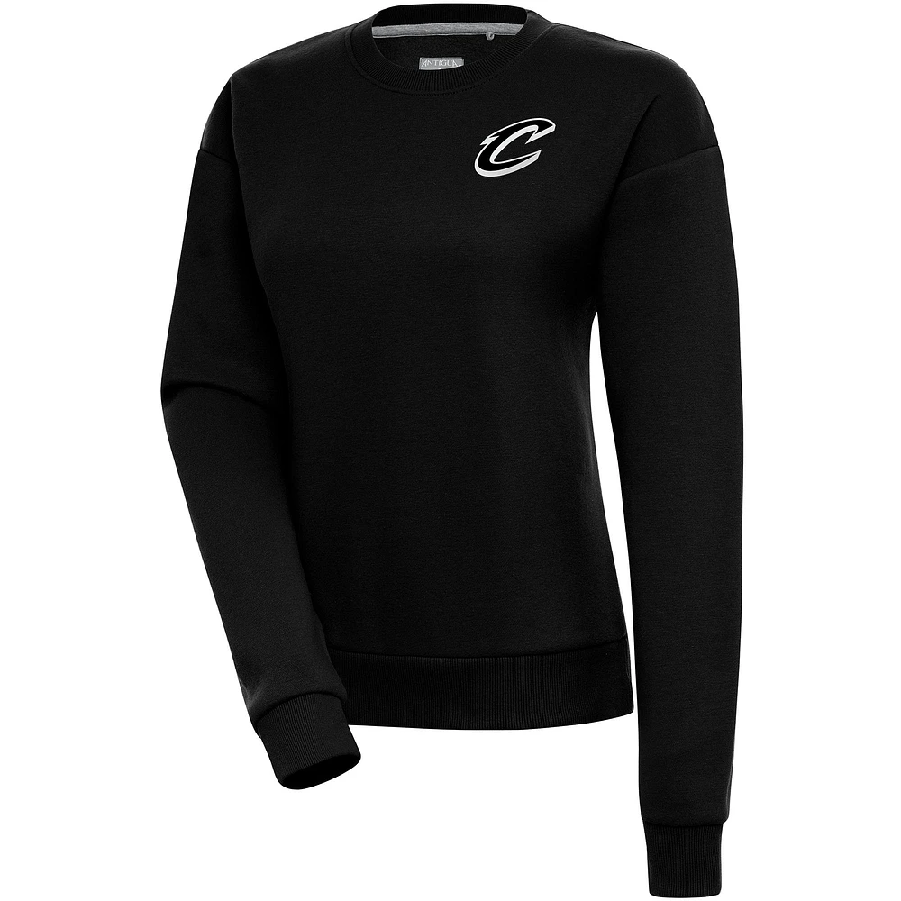 Women's Antigua Cleveland Cavaliers Brushed Metallic Victory Pullover Sweatshirt