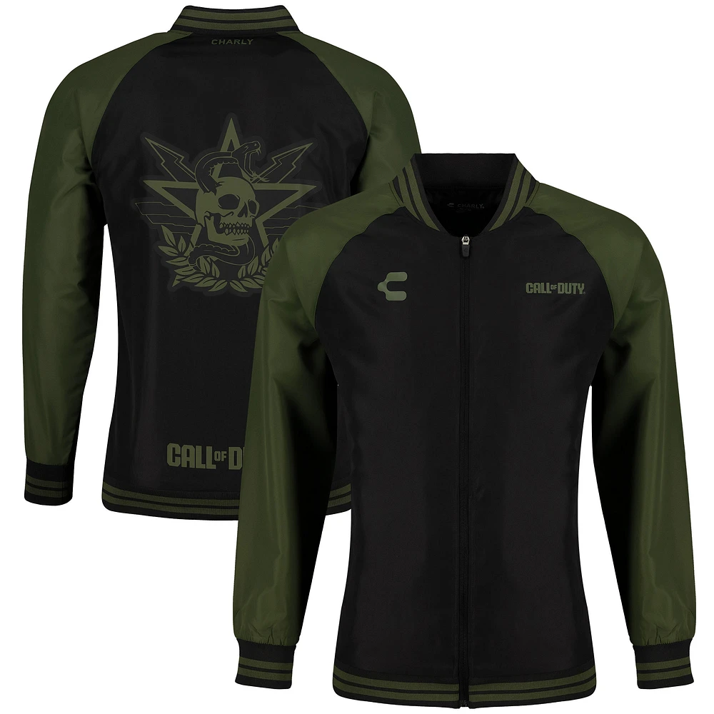 Men's Charly Black/Olive Call of Duty Full-Zip Bomber Jacket