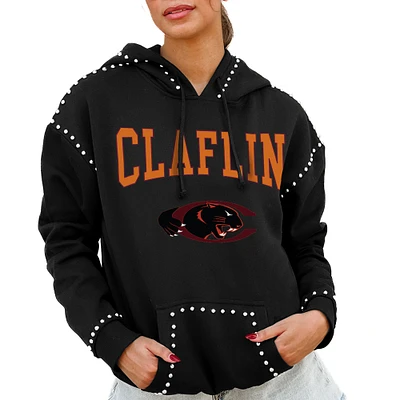 Women's Gameday Couture Black Claflin Panthers Studded Pullover Hoodie