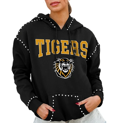 Women's Gameday Couture Black Fort Hays State Tigers Studded Pullover Hoodie