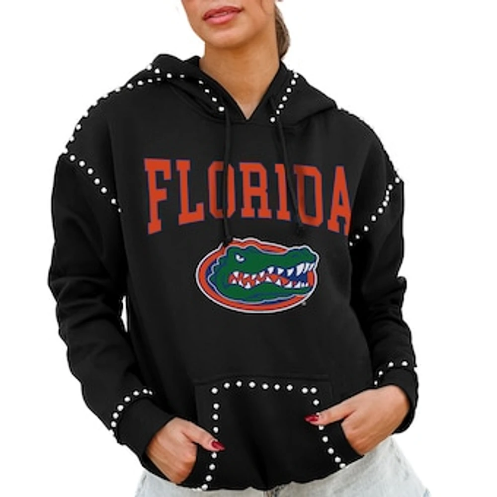 Women's Gameday Couture Black Florida Gators Studded Pullover Hoodie