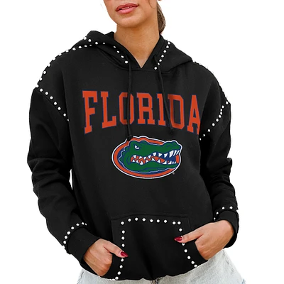 Women's Gameday Couture Black Florida Gators Studded Pullover Hoodie