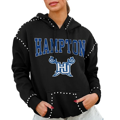 Women's Gameday Couture Black Hampton Pirates Studded Pullover Hoodie