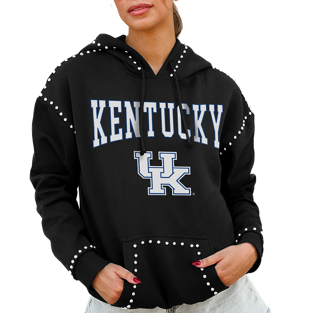 Women's Gameday Couture Black Kentucky Wildcats Studded Pullover Hoodie