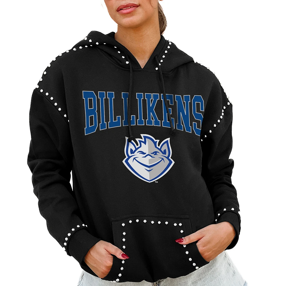 Women's Gameday Couture Black Saint Louis Billikens Studded Pullover Hoodie