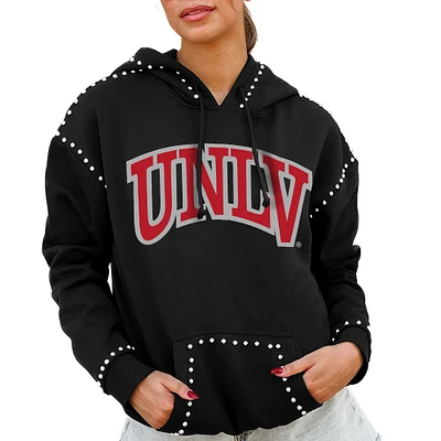 Women's Gameday Couture Black UNLV Rebels Studded Pullover Hoodie
