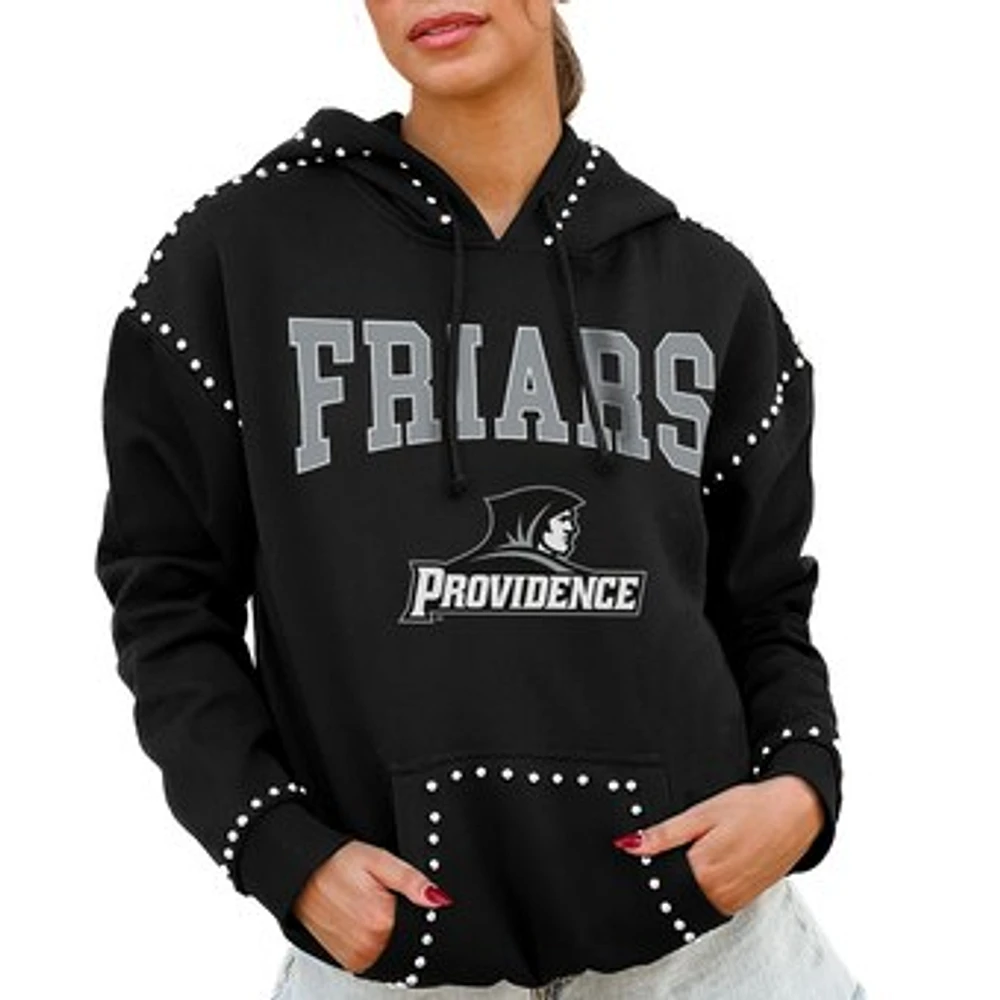 Women's Gameday Couture Black Providence Friars Studded Pullover Hoodie