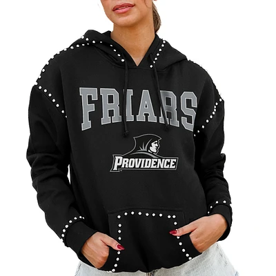 Women's Gameday Couture Black Providence Friars Studded Pullover Hoodie