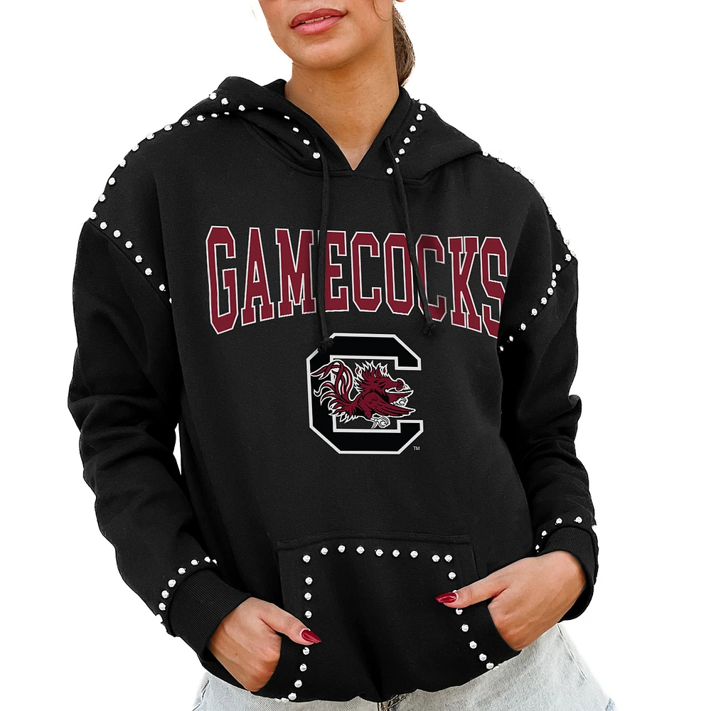 Women's Gameday Couture Black South Carolina Gamecocks Studded Pullover Hoodie