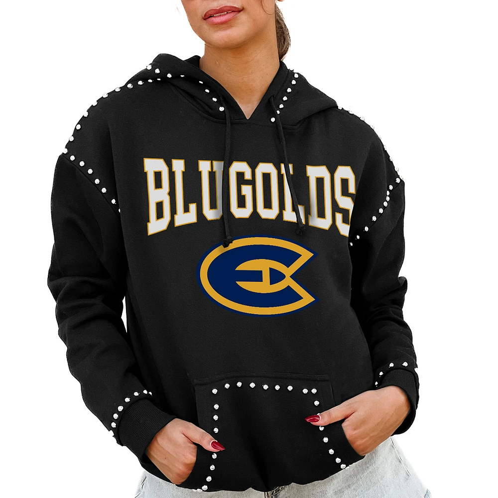 Women's Gameday Couture Black Wisconsin Eau Claire Blugolds Studded Pullover Hoodie