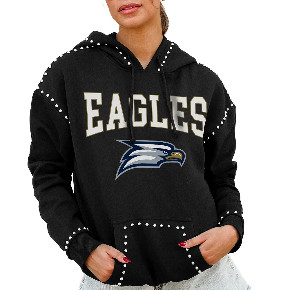 Women's Gameday Couture Black Georgia Southern Eagles Studded Pullover Hoodie