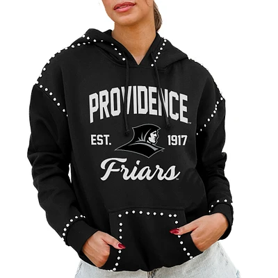 Women's Gameday Couture Black Providence Friars Studded Pullover Hoodie