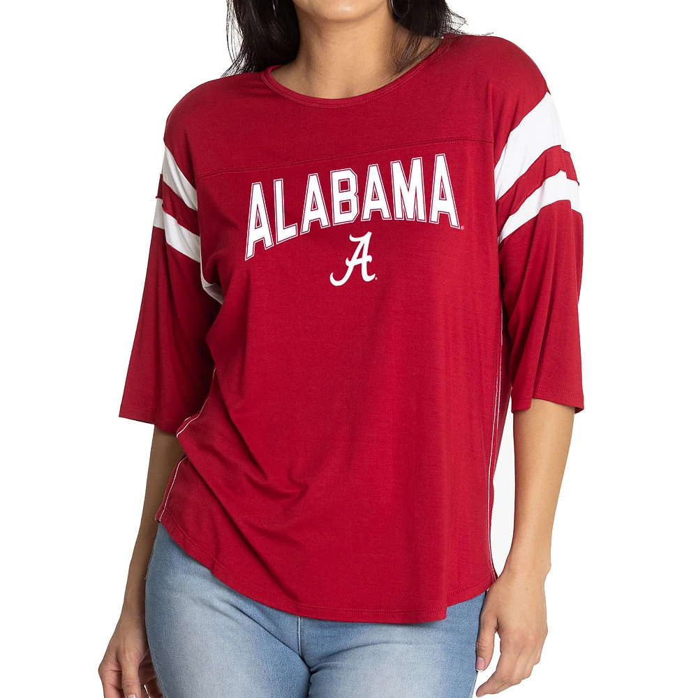 Women's Crimson Alabama Tide Abigail Oversized Jersey T-Shirt