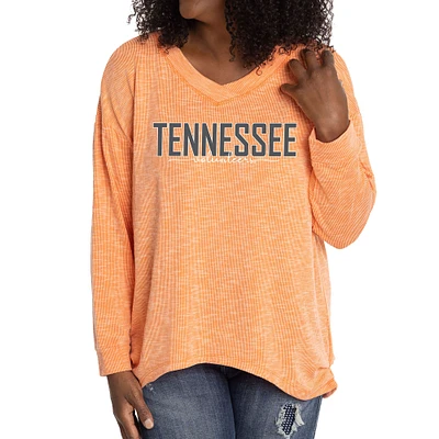 Women's Tennessee Orange Tennessee Volunteers Bailey V-Neck Long Sleeve T-Shirt