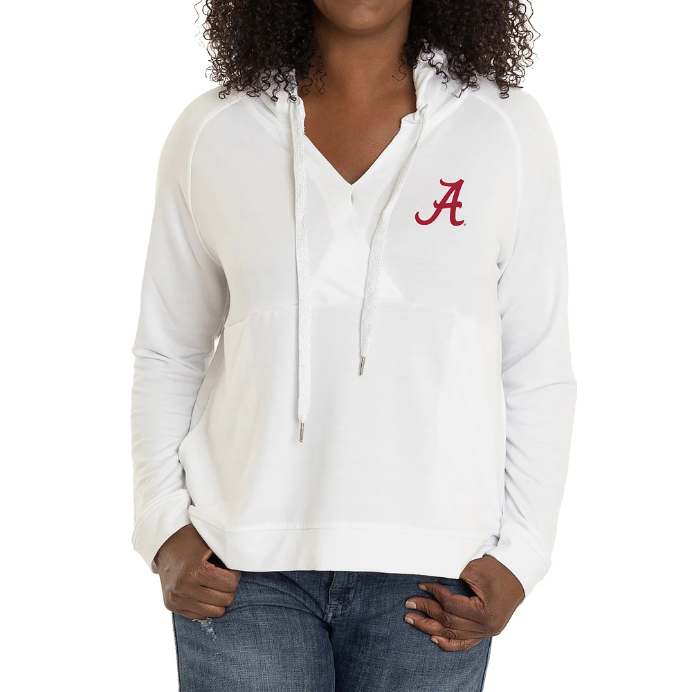 Women's White Alabama Crimson Tide Christine Pullover Hoodie